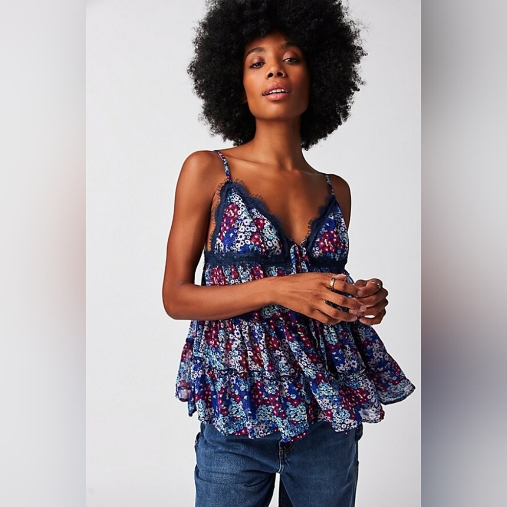 NWOT Free People Merrie's Garden Top Size L